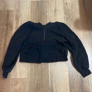 Lululemon black scuba half zip XS/S